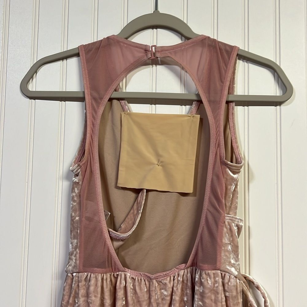 Weissman Pink Velvet Dance Costume Dress Recital Performance Dress Adult S - Picture 6 of 9